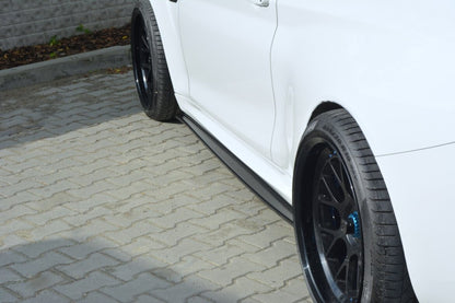 Seitenschweller Ansatz (Paar) passend für BMW M2 F87 Coupe schwarz Hochglanz