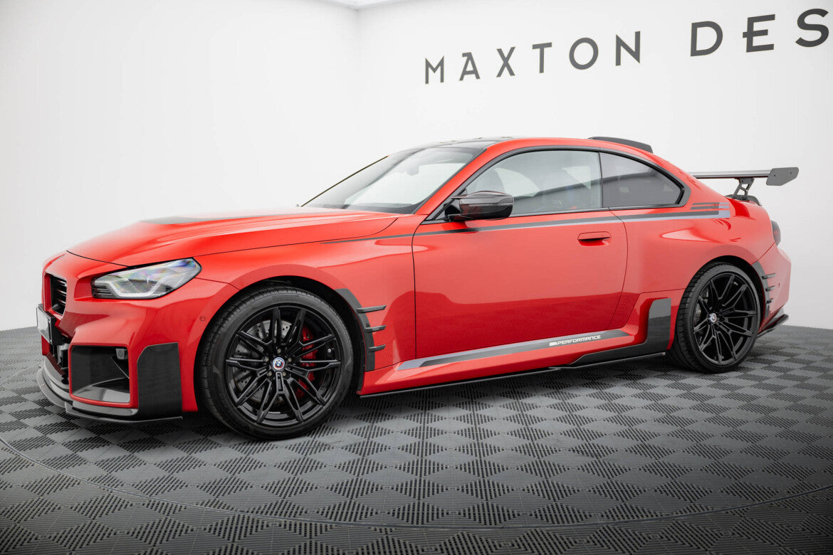 Seitenschweller Ansatz (Paar) passend für BMW M2 M-Performance G87 schwarz Hochglanz