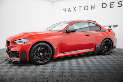 Seitenschweller Ansatz (Paar) passend für BMW M2 M-Performance G87 schwarz Hochglanz