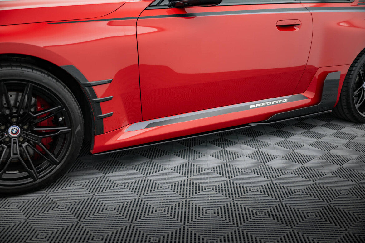 Seitenschweller Ansatz (Paar) passend für BMW M2 M-Performance G87 schwarz Hochglanz