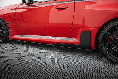Seitenschweller Ansatz (Paar) passend für BMW M2 M-Performance G87 schwarz Hochglanz