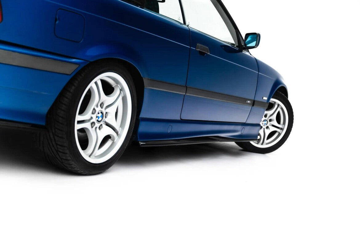 Seitenschweller Ansatz (Paar) passend für BMW M3 / 3 M-Paket Coupe / Cabrio E36 schwarz Hochglanz