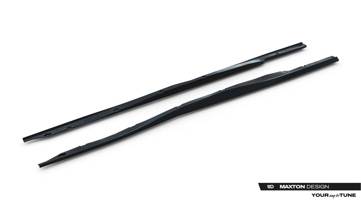Seitenschweller Ansatz (Paar) passend für BMW M3 / 3 M-Paket Coupe / Cabrio E36 schwarz Hochglanz