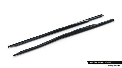 Seitenschweller Ansatz (Paar) passend für BMW M3 / 3 M-Paket Coupe / Cabrio E36 schwarz Hochglanz