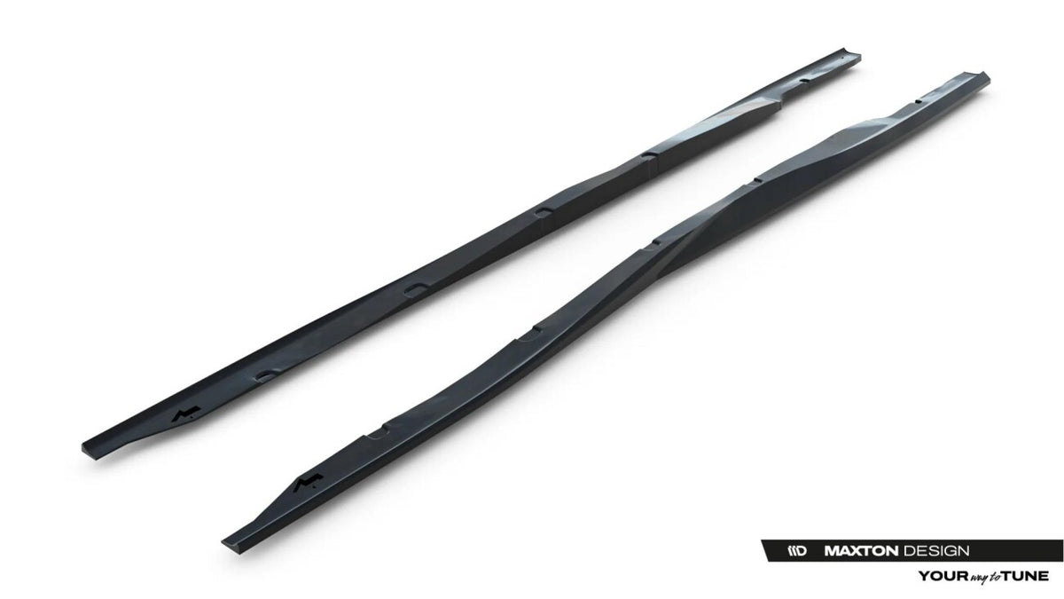 Seitenschweller Ansatz (Paar) passend für BMW M3 / 3 M-Paket Coupe / Cabrio E36 schwarz Hochglanz