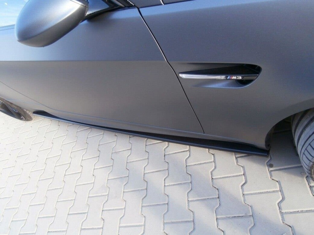 Seitenschweller Ansatz (Paar) passend für BMW M3 E92 / Cabrio E93 schwarz Hochglanz