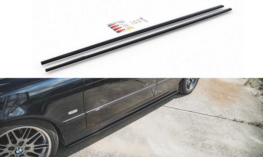 Seitenschweller Ansatz (Paar) passend für BMW M5 / 5 M-Paket E39 schwarz Hochglanz