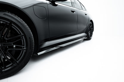 Seitenschweller Ansatz (Paar) passend für BMW M5 Limousine / Touring G90 schwarz Hochglanz