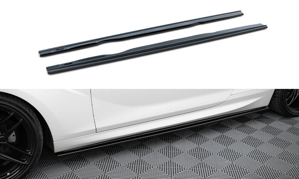 Seitenschweller Ansatz (Paar) passend für BMW M6 / 6 M-Paket Coupe / Cabriolet F06 / F13 / F12 schwarz Hochglanz