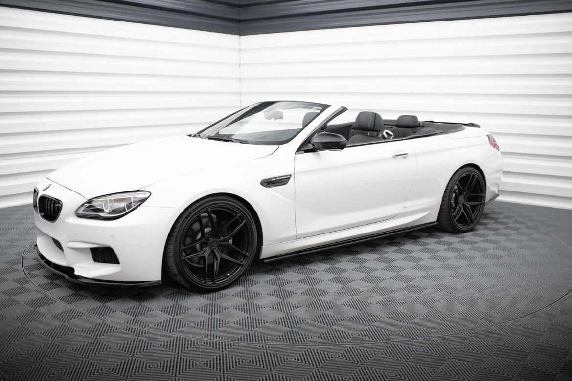 Seitenschweller Ansatz (Paar) passend für BMW M6 / 6 M-Paket Coupe / Cabriolet F06 / F13 / F12 schwarz Hochglanz