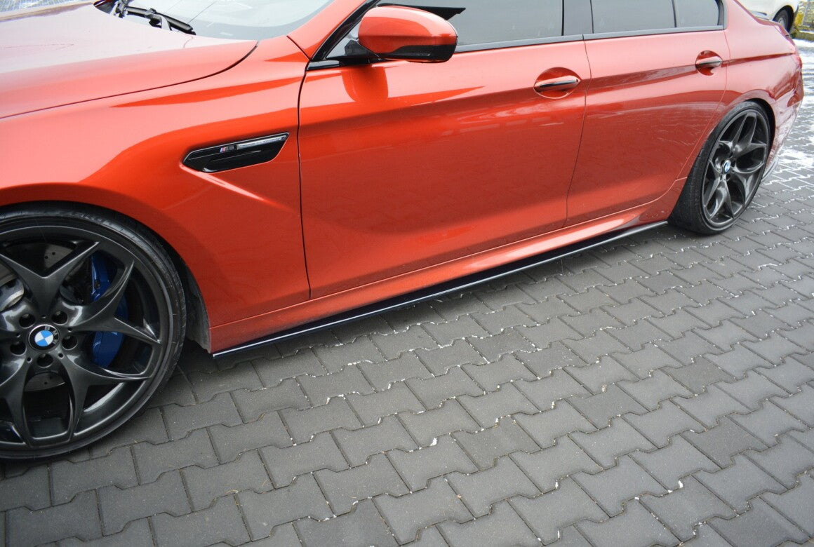 Seitenschweller Ansatz (Paar) passend für BMW M6 GRAN Coupe schwarz Hochglanz