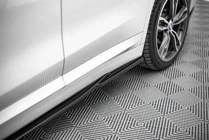 Seitenschweller Ansatz (Paar) passend für BMW X1 M-Paket F48 / F48 FL schwarz Hochglanz