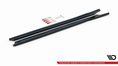 Seitenschweller Ansatz (Paar) passend für BMW X1 M-Paket F48 / F48 FL schwarz Hochglanz