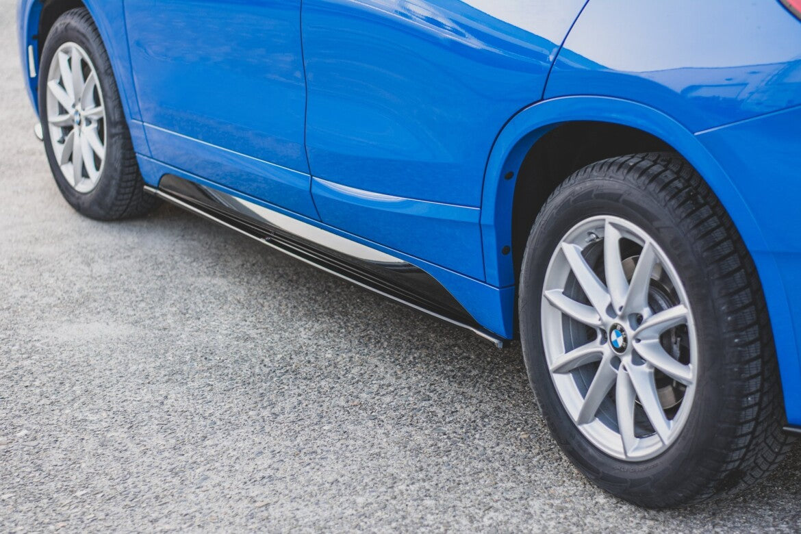 Seitenschweller Ansatz (Paar) passend für BMW X2 F39 M-Paket schwarz Hochglanz