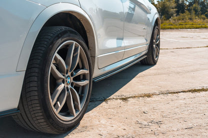 Seitenschweller Ansatz (Paar) passend für BMW X3 M-Paket F25 FL schwarz Hochglanz