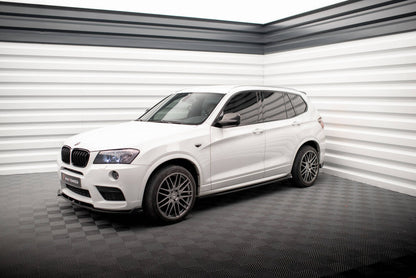 Seitenschweller Ansatz (Paar) passend für BMW X3 M-Paket F25 schwarz Hochglanz