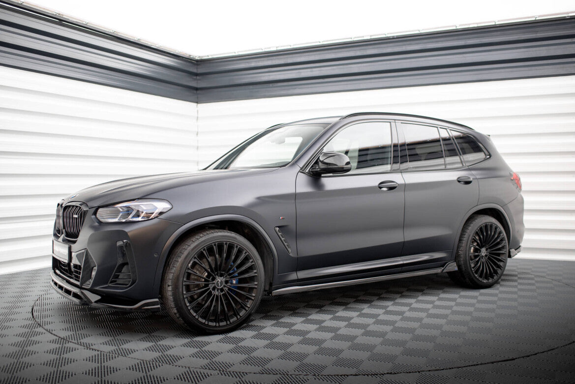 Seitenschweller Ansatz (Paar) passend für BMW X3 M-Paket G01 FL schwarz Hochglanz