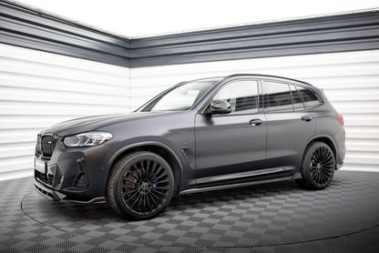Seitenschweller Ansatz (Paar) passend für BMW X3 M-Paket G01 FL schwarz Hochglanz
