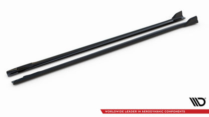 Seitenschweller Ansatz (Paar) passend für BMW X3 M-Paket G01 FL schwarz Hochglanz