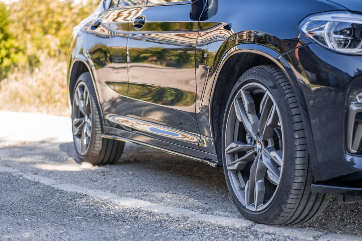 Seitenschweller Ansatz (Paar) passend für BMW X4 M-Paket G02 schwarz Hochglanz