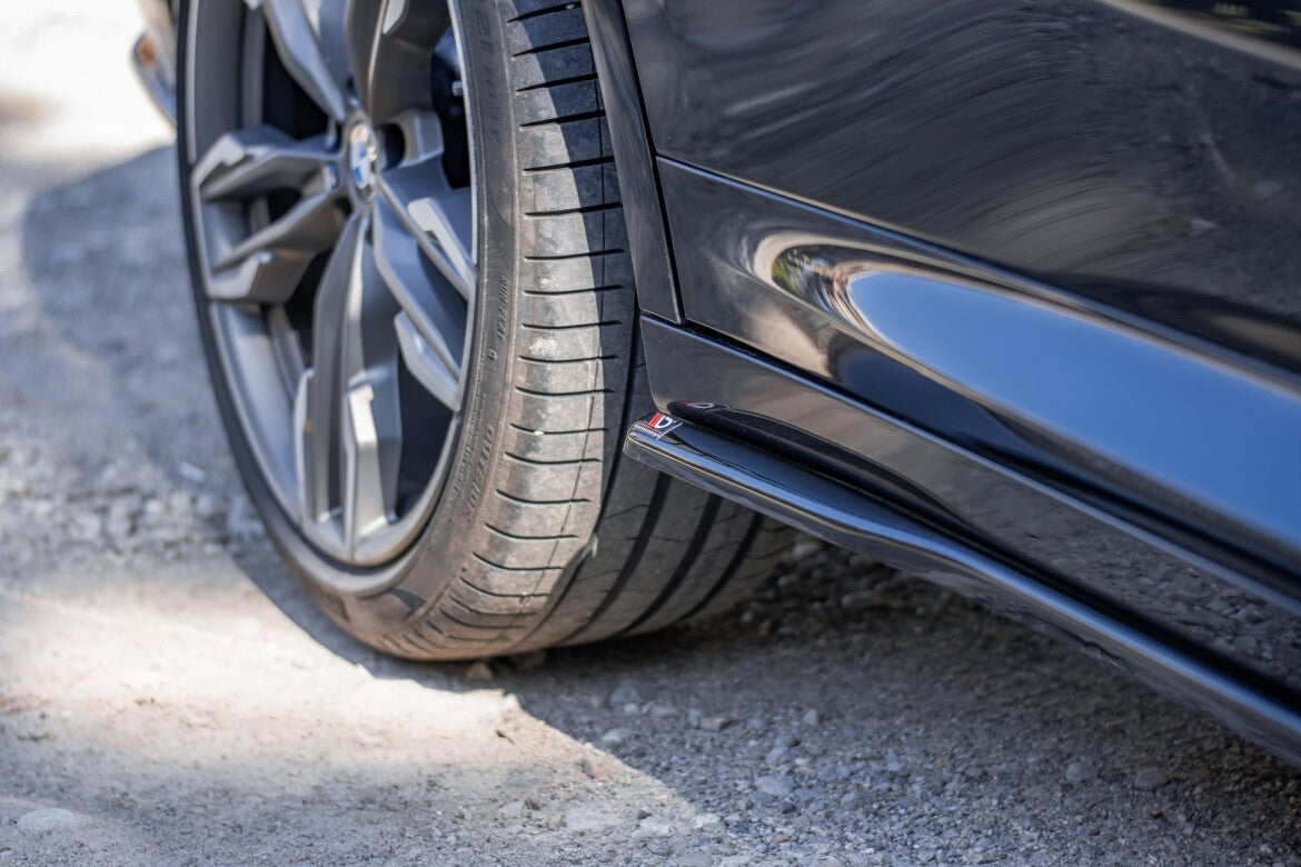Seitenschweller Ansatz (Paar) passend für BMW X4 M-Paket G02 schwarz Hochglanz