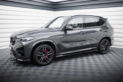 Seitenschweller Ansatz (Paar) passend für BMW X5 M F95 / F95 FL schwarz Hochglanz