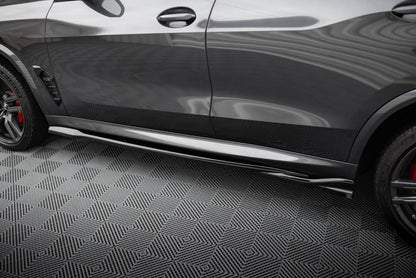 Seitenschweller Ansatz (Paar) passend für BMW X5 M F95 / F95 FL schwarz Hochglanz