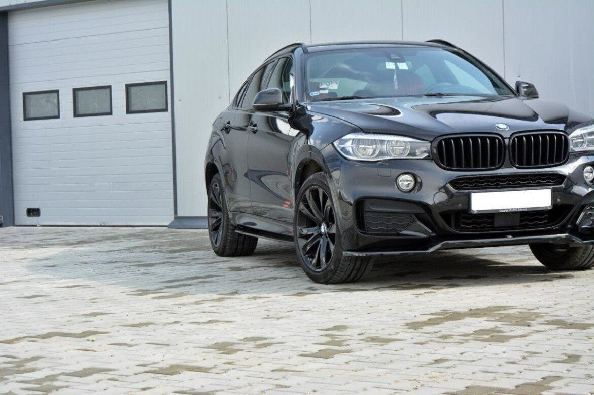 Seitenschweller Ansatz (Paar) passend für BMW X6 F16 M Paket schwarz Hochglanz