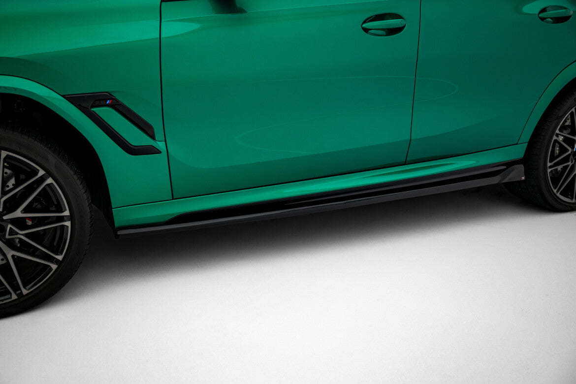 Seitenschweller Ansatz (Paar) passend für BMW X6 M F96 FL schwarz Hochglanz