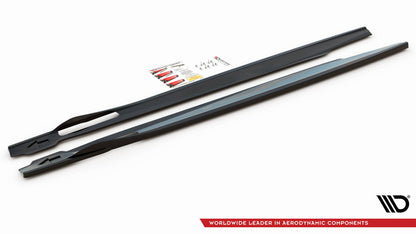Seitenschweller Ansatz (Paar) passend für BMW X6 M F96 FL schwarz Hochglanz