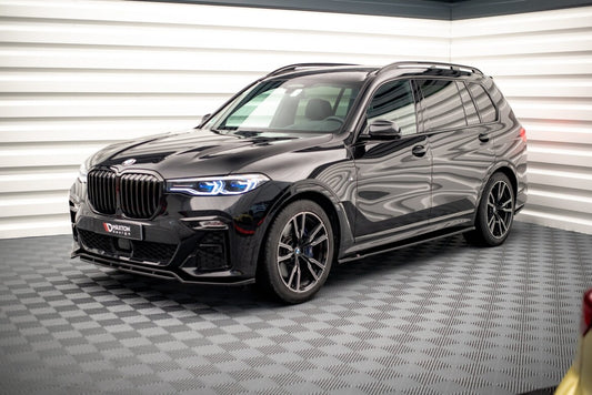 Seitenschweller Ansatz (Paar) passend für BMW X7 M-Paket G07 schwarz Hochglanz