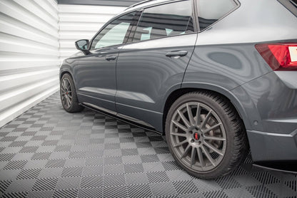 Seitenschweller Ansatz (Paar) passend für CUPRA Ateca Mk1 / Mk1 FL schwarz Hochglanz