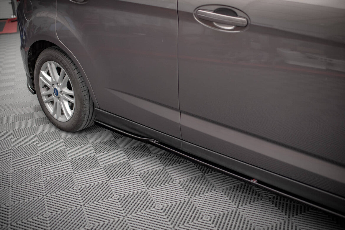 Seitenschweller Ansatz (Paar) passend für Ford C-Max Mk2 schwarz Hochglanz