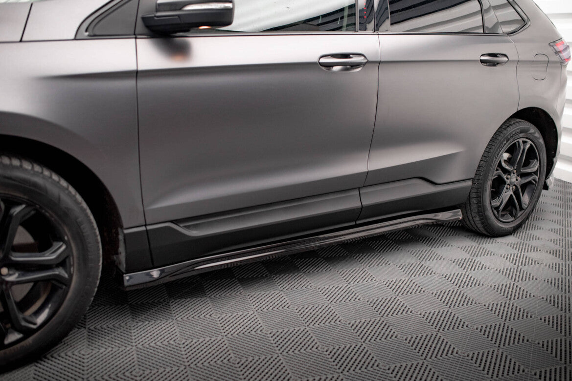 Seitenschweller Ansatz (Paar) passend für Ford Edge ST Mk2 FL schwarz Hochglanz