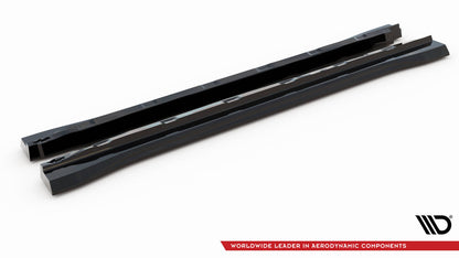 Seitenschweller Ansatz (Paar) passend für Ford Edge ST Mk2 FL schwarz Hochglanz