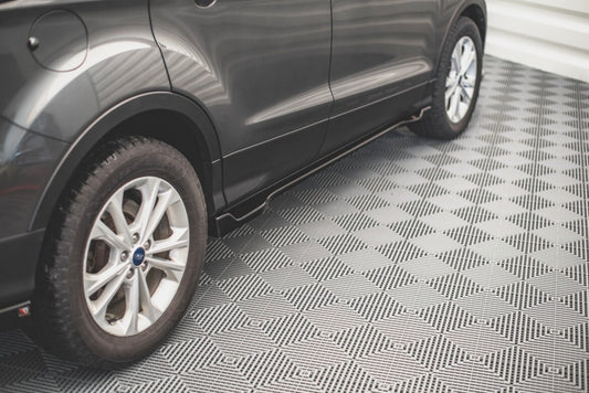 Seitenschweller Ansatz (Paar) passend für Ford Escape Mk3 schwarz Hochglanz