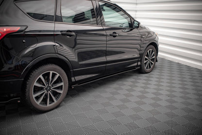 Seitenschweller Ansatz (Paar) passend für Ford Escape ST-Line Mk3 schwarz Hochglanz