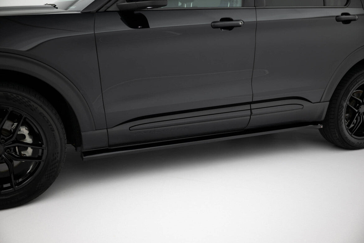 Seitenschweller Ansatz (Paar) passend für Ford Explorer XLT Mk6 schwarz Hochglanz