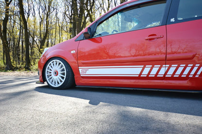 Seitenschweller Ansatz (Paar) passend für Ford Fiesta ST Mk6 schwarz matt