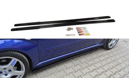 Seitenschweller Ansatz (Paar) passend für Ford Focus RS Mk1 schwarz Hochglanz