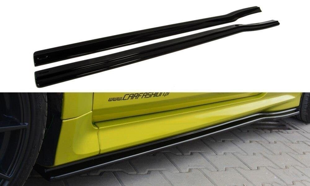 Seitenschweller Ansatz (Paar) passend für Ford Focus RS Mk2 schwarz Hochglanz