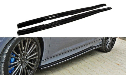 Seitenschweller Ansatz (Paar) passend für Ford Focus RS Mk3 schwarz Hochglanz