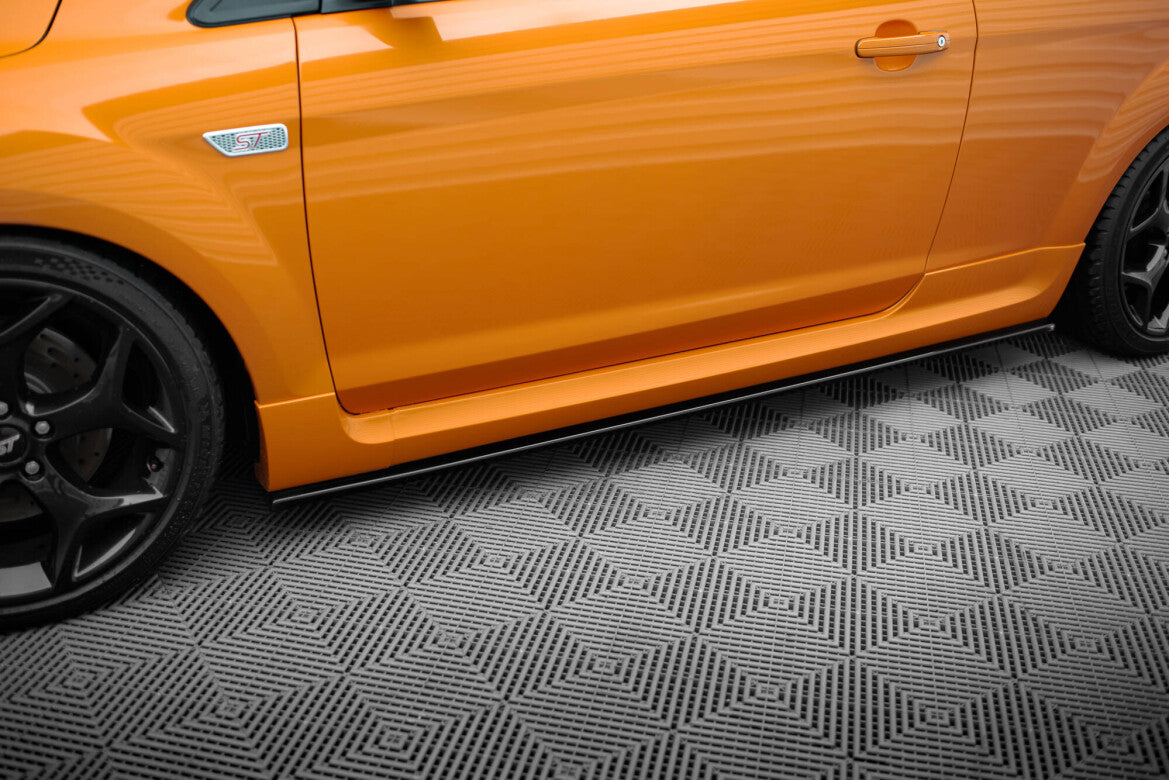 Seitenschweller Ansatz (Paar) passend für Ford Focus ST Mk2 FL schwarz Hochglanz