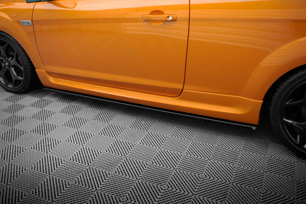 Seitenschweller Ansatz (Paar) passend für Ford Focus ST Mk2 FL schwarz Hochglanz