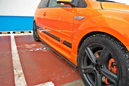 Seitenschweller Ansatz (Paar) passend für Ford Focus ST Mk2 schwarz Hochglanz
