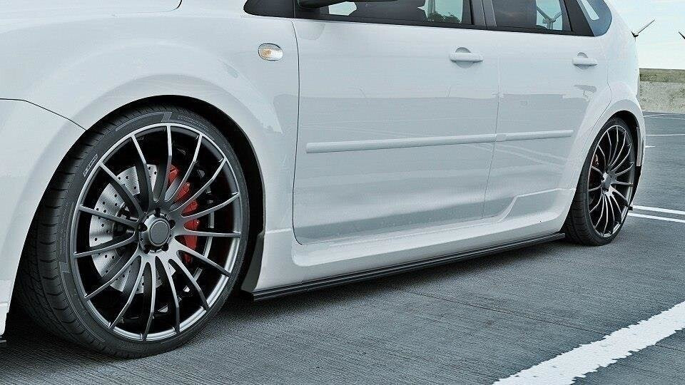 Seitenschweller Ansatz (Paar) passend für Ford Focus ST Mk2 schwarz Hochglanz