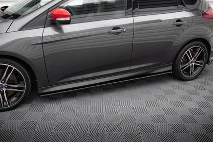Seitenschweller Ansatz (Paar) passend für Ford Focus ST / ST-Line Hatchback / Kombi Mk3 / Mk3 FL schwarz Hochglanz