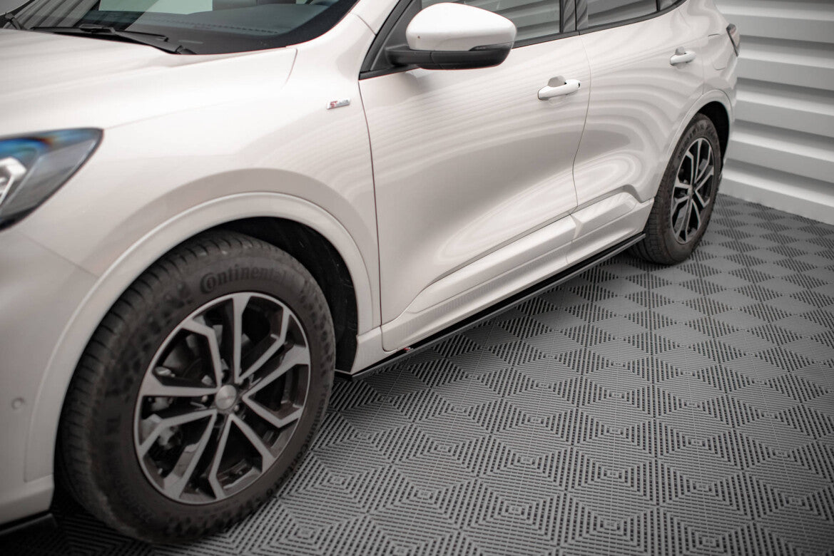 Seitenschweller Ansatz (Paar) passend für Ford Kuga ST-Line Mk3 schwarz Hochglanz