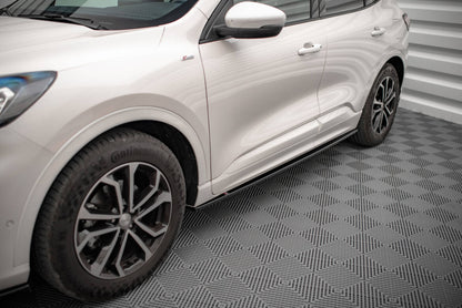 Seitenschweller Ansatz (Paar) passend für Ford Kuga ST-Line Mk3 schwarz Hochglanz