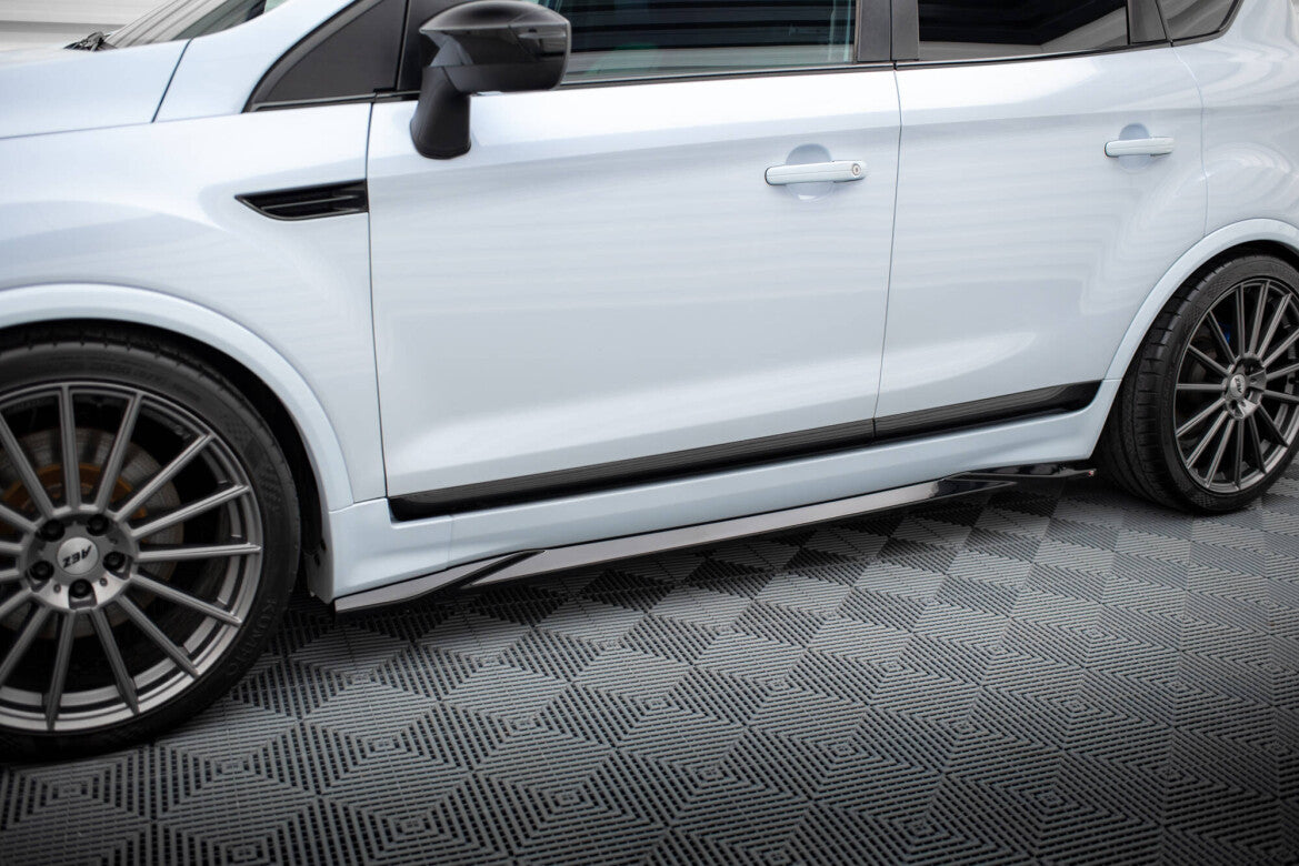 Seitenschweller Ansatz (Paar) passend für Ford Kuga ST Mk1 schwarz Hochglanz